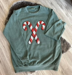 Candy Cane Sweatshirt Comfort Color