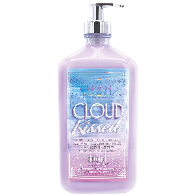 Devoted Creations Cloud Kissed Skin Moisturizer - Antioxidant & Hydrating Lotion for All Skin Types, 18.25 Fl Oz