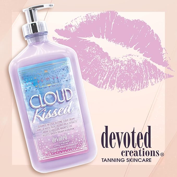 Devoted Creations Cloud Kissed Skin Moisturizer - Antioxidant & Hydrating Lotion for All Skin Types, 18.25 Fl Oz