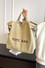 Minimalist large capacity canvas shoulder tote bag