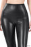 High rise faux leather leggings