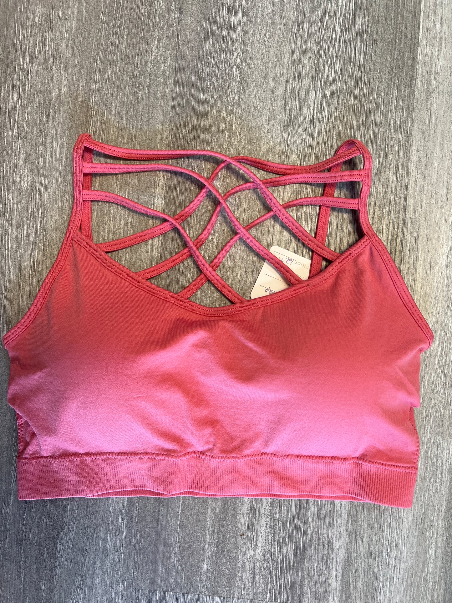 SEAMLESS TRIPLE CRISS-CROSS PADDED BRALETTE