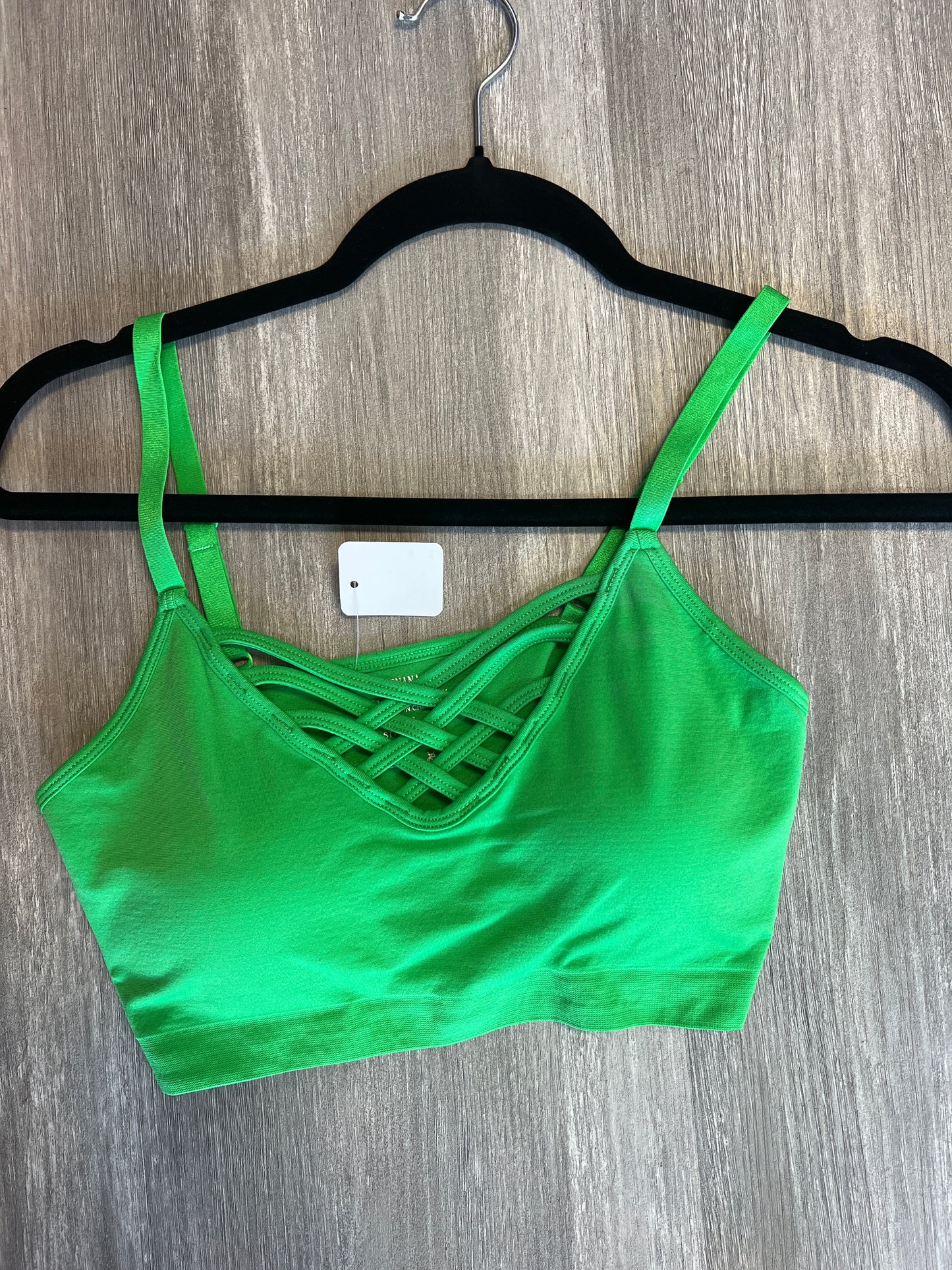 SEAMLESS TRIPLE CRISS-CROSS PADDED BRALETTE