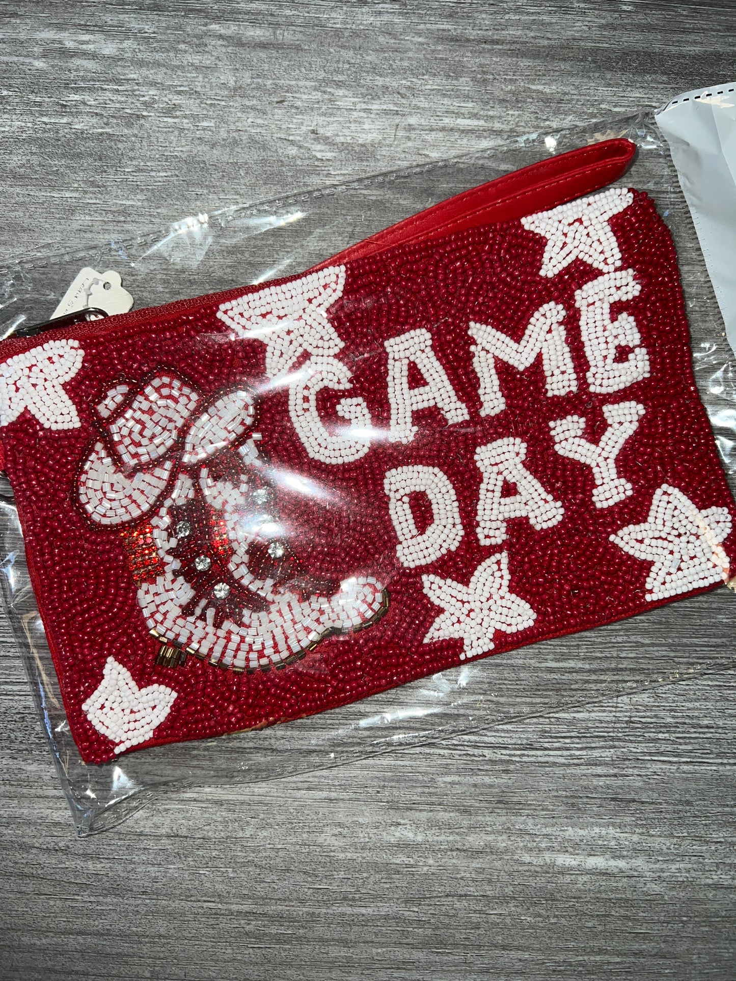 Western Game Day Beaded Wristlet