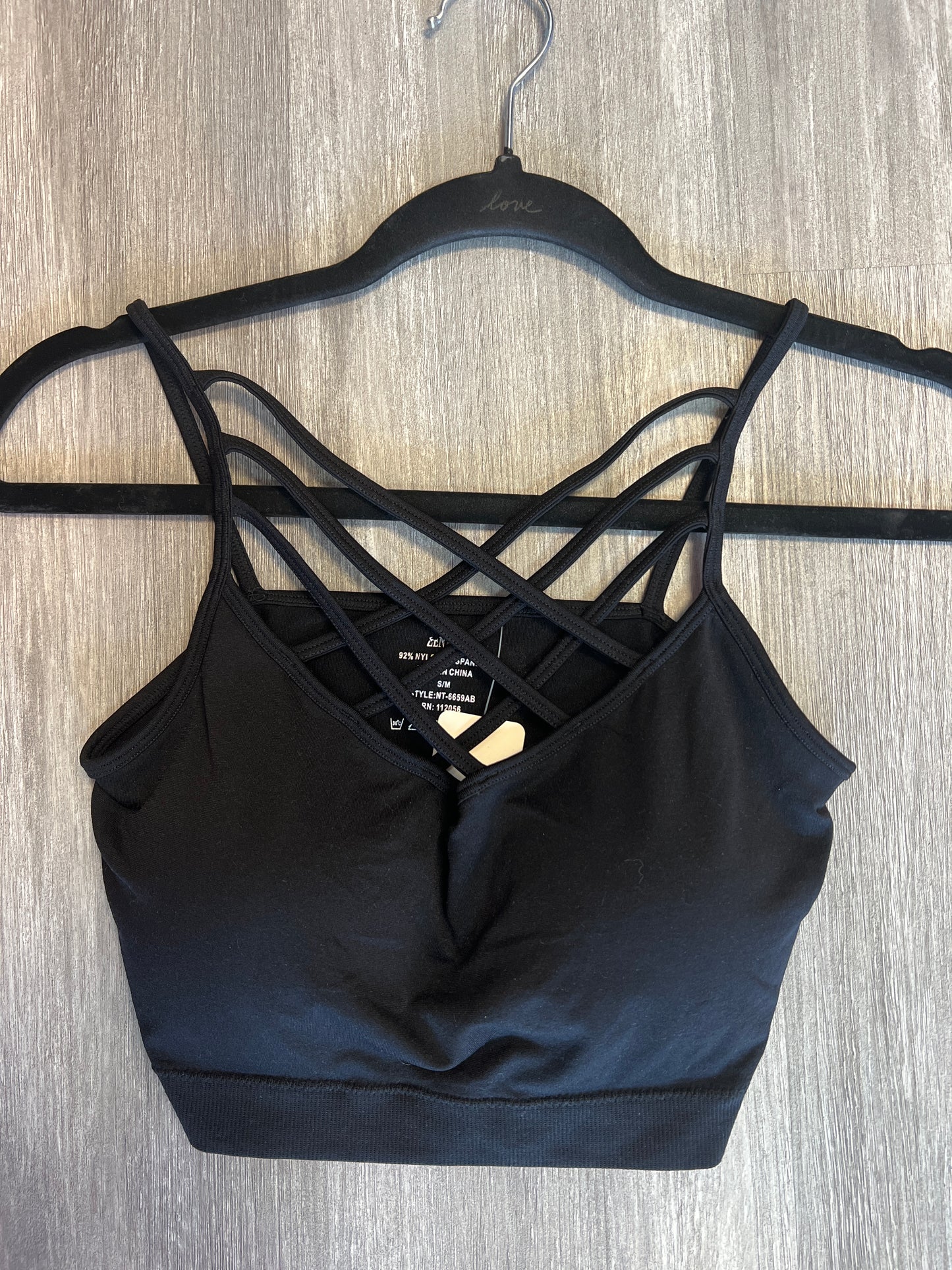 SEAMLESS TRIPLE CRISS-CROSS PADDED BRALETTE