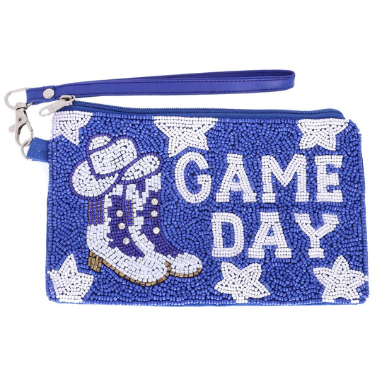 Western Game Day Beaded Wristlet