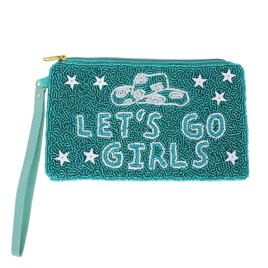 Western Go Girl Beaded Wristlet