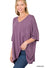 Lux Rayon Oversized V-Neck Font Pocket Top