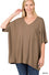 Lux Rayon Oversized V-Neck Font Pocket Top