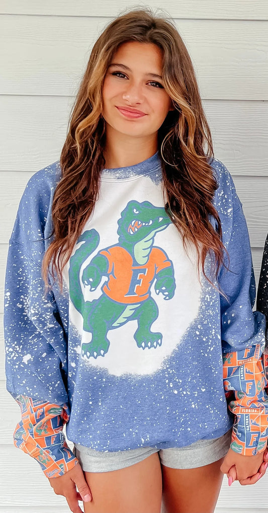 Gator Sweatshirt with sleeve detail