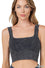 WASHED RIBBED SQUARE NECK CROPPED TANK TOP